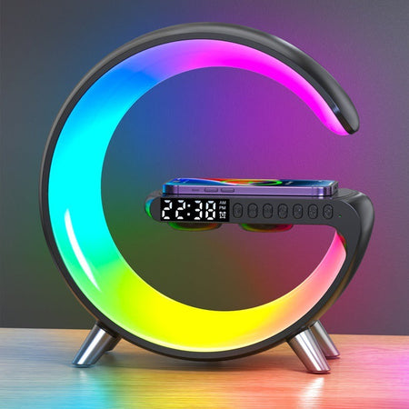 New Intelligent Bluetooth Speaker, Projection Lamp, Wireless, Rechargeable Bedside Night Light, Sunrise, Wake-Up Lamp, Polar Atmosphere Table Lamp