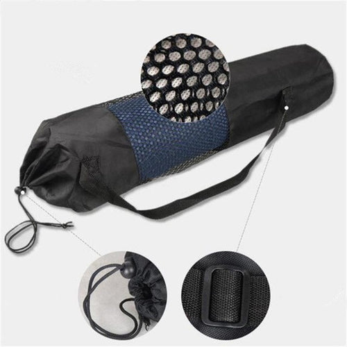 Load image into Gallery viewer, Black Outdoor Yoga Mat Roller storage Bag