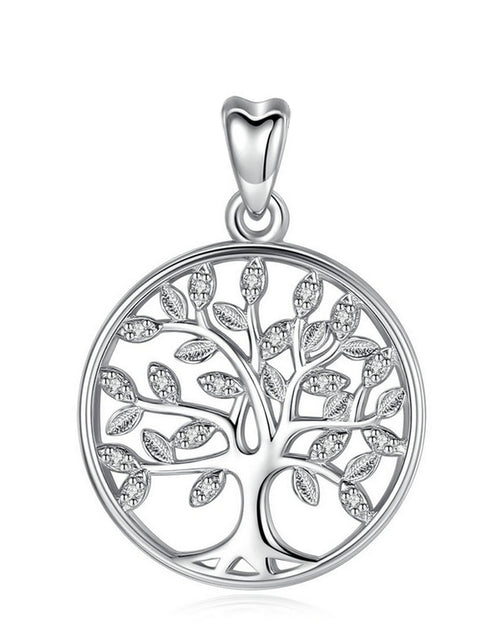 Load image into Gallery viewer, Jewelry Gifts Tree of Life Necklace Sterling Silver Best Wishes to Friend Pendant Jewelry Gifts for Women Men Friends
