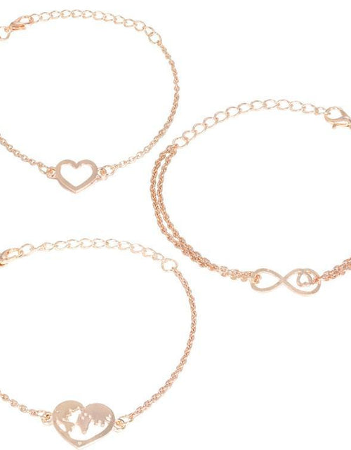 Load image into Gallery viewer, Love & Peace in the World Rose Gold 3 Piece Set