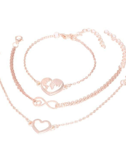 Load image into Gallery viewer, Love & Peace in the World Rose Gold 3 Piece Set