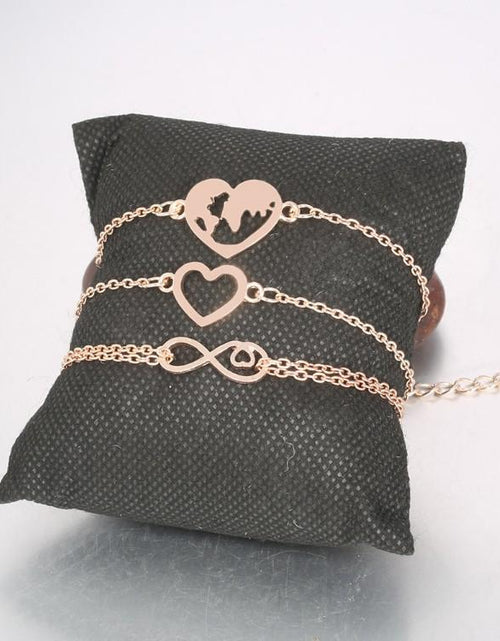 Load image into Gallery viewer, Love & Peace in the World Rose Gold 3 Piece Set