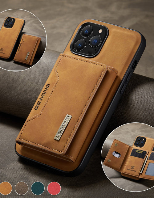 Load image into Gallery viewer, 2 In 1 Leather Wallet Cover Detachable Case with Card Holder for all iphone