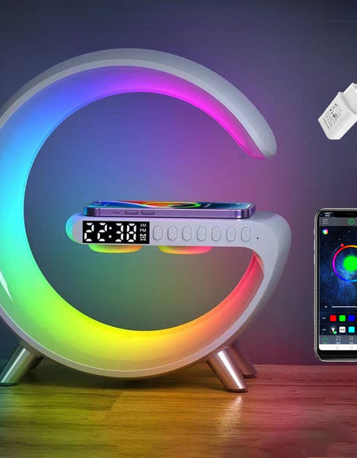 Load image into Gallery viewer, New Intelligent Bluetooth Speaker, Projection Lamp, Wireless, Rechargeable Bedside Night Light, Sunrise, Wake-Up Lamp, Polar Atmosphere Table Lamp