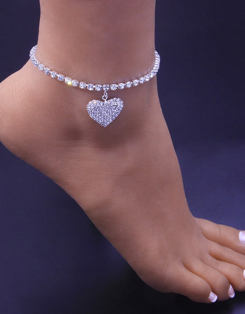 Load image into Gallery viewer, Ankle Bracelets Women Luxury Gold | Ankle Jewelry Rhinestones