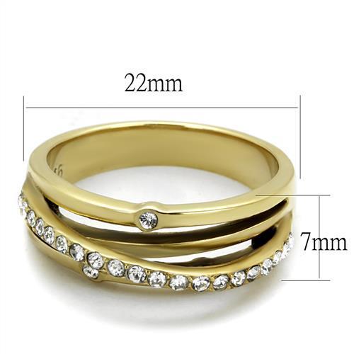 Load image into Gallery viewer, TK2611 - IP Gold(Ion Plating) Stainless Steel Ring with Top Grade