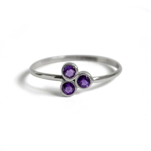Load image into Gallery viewer, Amethyst Cluster Sterling Silver Ring