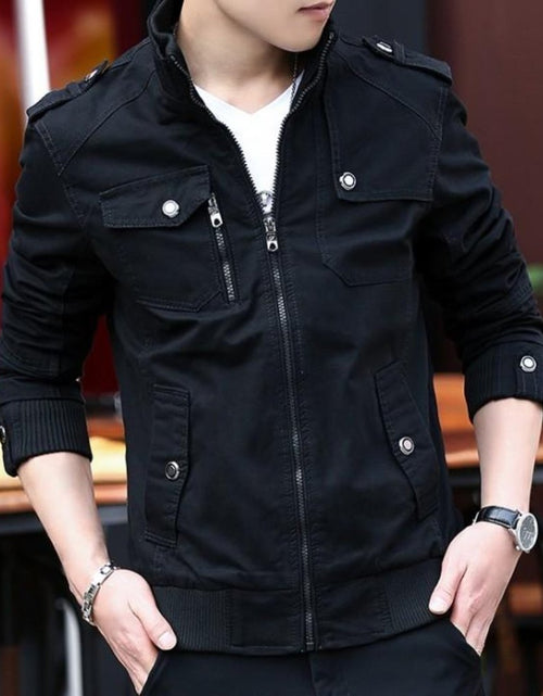 Load image into Gallery viewer, Mens Military Theme Short Jacket