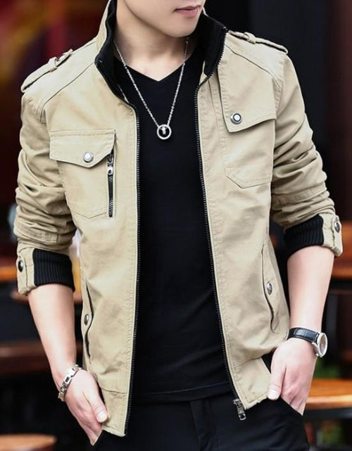 Load image into Gallery viewer, Mens Military Theme Short Jacket