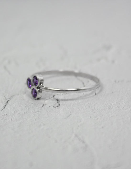 Load image into Gallery viewer, Amethyst Cluster Sterling Silver Ring