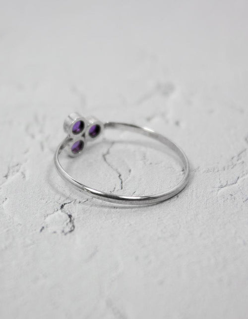 Load image into Gallery viewer, Amethyst Cluster Sterling Silver Ring