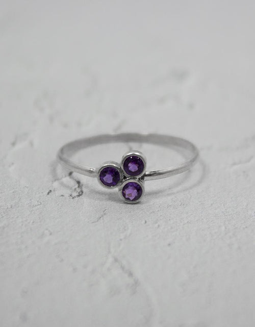 Load image into Gallery viewer, Amethyst Cluster Sterling Silver Ring