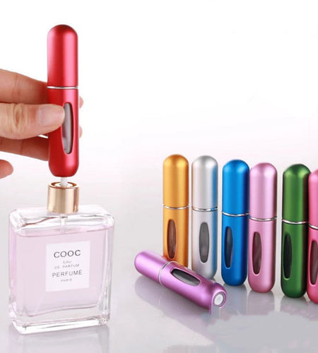Mini Portable Refillable 8ml 5ml Perfume Aluminum Atomizer Spray Cosmetic Bottle