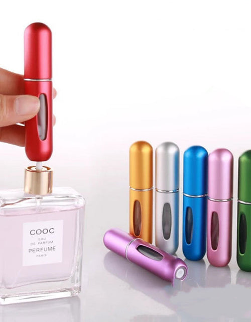 Load image into Gallery viewer, Mini Portable Refillable 8ml 5ml Perfume Aluminum Atomizer Spray Cosmetic Bottle
