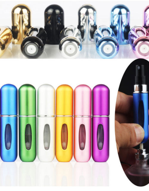 Load image into Gallery viewer, Mini Portable Refillable 8ml 5ml Perfume Aluminum Atomizer Spray Cosmetic Bottle
