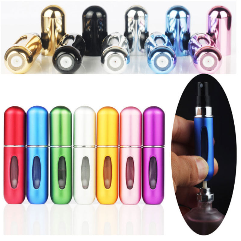 Mini Portable Refillable 8ml 5ml Perfume Aluminum Atomizer Spray Cosmetic Bottle