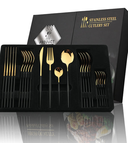 24pcs Stainless Steel Cutlery Set