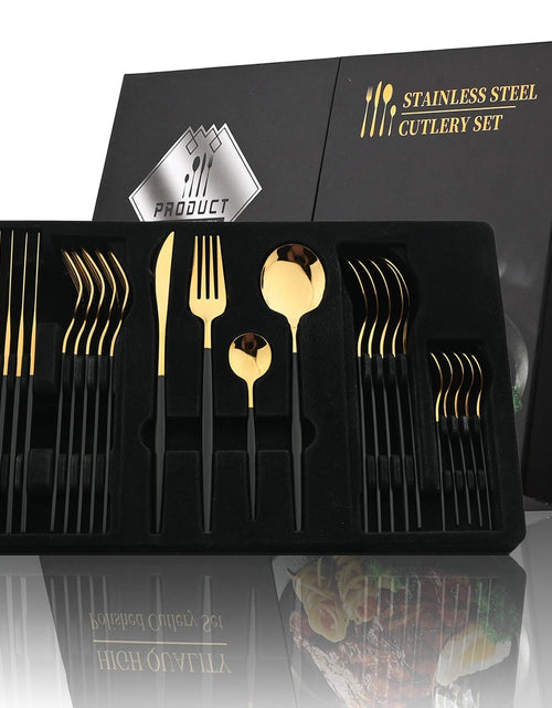 Load image into Gallery viewer, 24pcs Stainless Steel Cutlery Set
