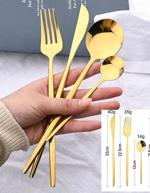 Load image into Gallery viewer, 24pcs Stainless Steel Cutlery Set
