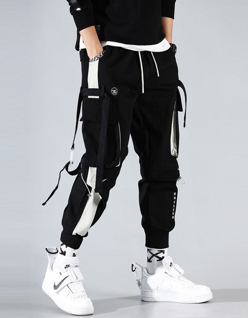 Load image into Gallery viewer, Classic Streetwear Casual Men Ribbons Harem Jogging Pants
