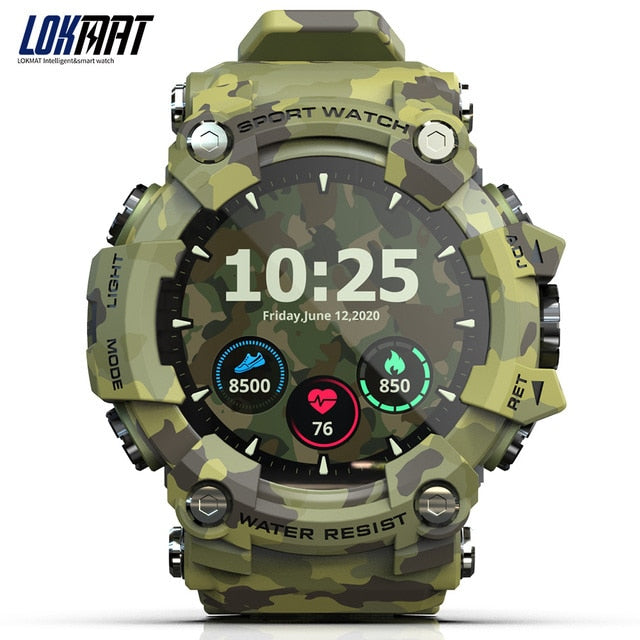 LOKMAT ATTACK Full Touch Screen Fitness Tracker Smart Watch Men Heart Rate Monitor Blood Pressure Smartwatch For Android ios