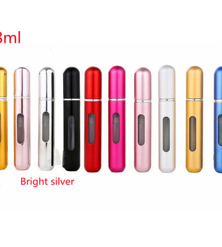 Mini Portable Refillable 8ml 5ml Perfume Aluminum Atomizer Spray Cosmetic Bottle