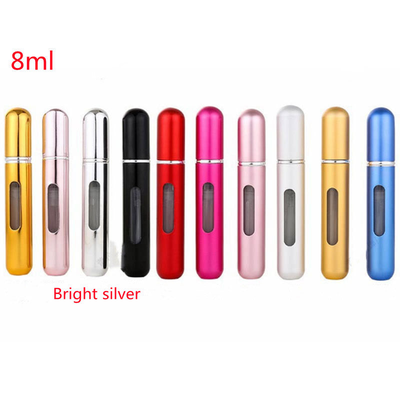 Mini Portable Refillable 8ml 5ml Perfume Aluminum Atomizer Spray Cosmetic Bottle