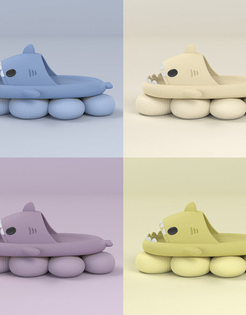 Load image into Gallery viewer, Adult&#39;s Slippers Indoor Outdoor Funny Shark Cartoon
