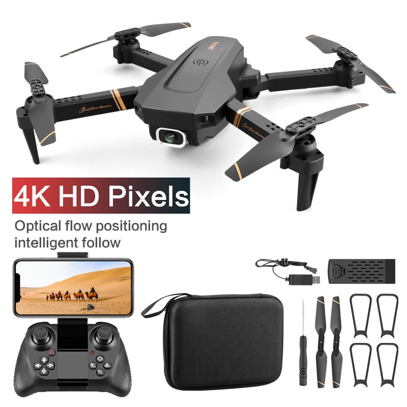 4DRC V4 WIFI FPV Drone WiFi live video FPV 4K/1080P HD Wide Angle Camera Foldable Altitude Hold Durable RC Quadcopter