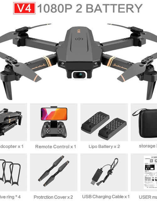 Load image into Gallery viewer, 4DRC V4 WIFI FPV Drone WiFi live video FPV 4K/1080P HD Wide Angle Camera Foldable Altitude Hold Durable RC Quadcopter
