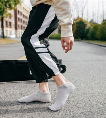 Men's Low Cut Solid Colors 5 Pairs Socks