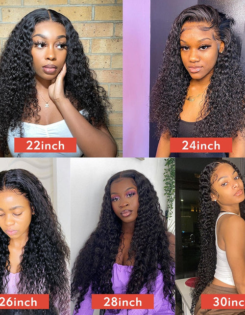 Load image into Gallery viewer, Water Wave Lace Front Wig Full Lace Front Human Hair Wigs 30 34 Inch HD Wet And Wavy Loose Deep Wave Frontal Wig
