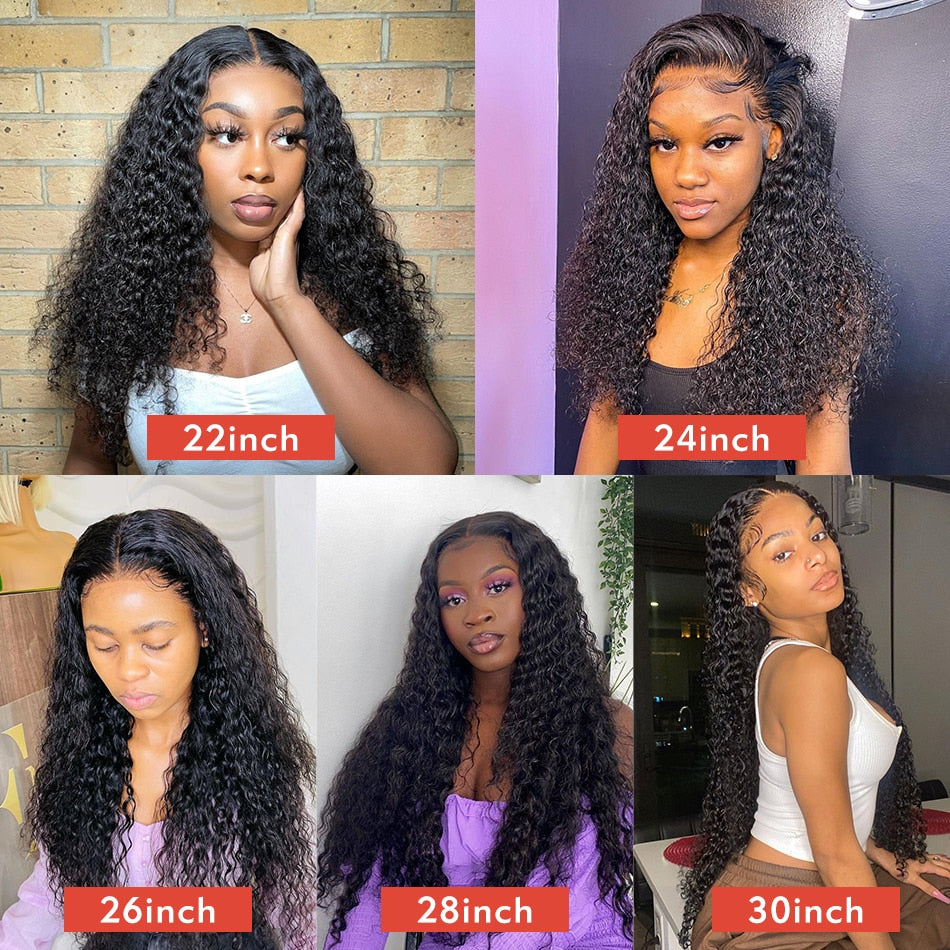 Water Wave Lace Front Wig Full Lace Front Human Hair Wigs 30 34 Inch HD Wet And Wavy Loose Deep Wave Frontal Wig