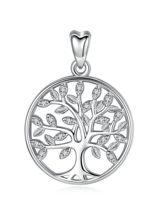 Load image into Gallery viewer, Jewelry Gifts Tree of Life Necklace Sterling Silver Best Wishes to Friend Pendant Jewelry Gifts for Women Men Friends
