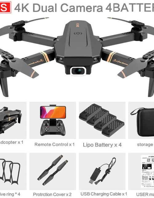 Load image into Gallery viewer, 4DRC V4 WIFI FPV Drone WiFi live video FPV 4K/1080P HD Wide Angle Camera Foldable Altitude Hold Durable RC Quadcopter
