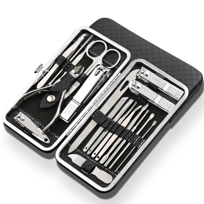 19 in 1 Stainless Steel Manicure  and Pedicure Tools