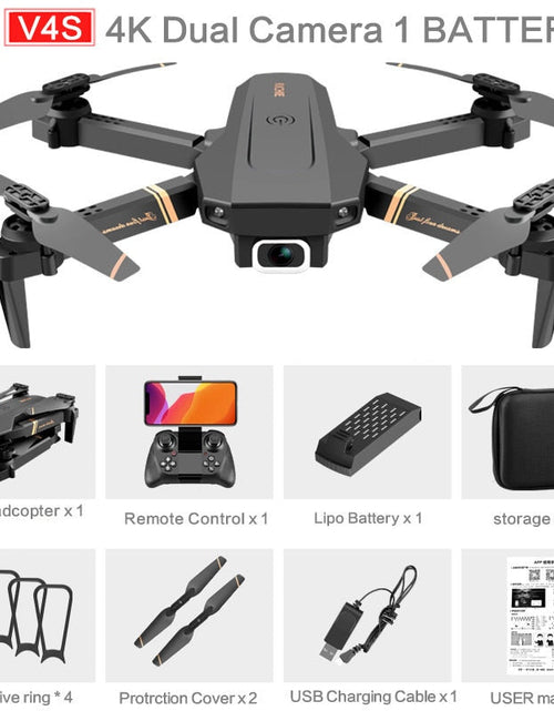 Load image into Gallery viewer, 4DRC V4 WIFI FPV Drone WiFi live video FPV 4K/1080P HD Wide Angle Camera Foldable Altitude Hold Durable RC Quadcopter
