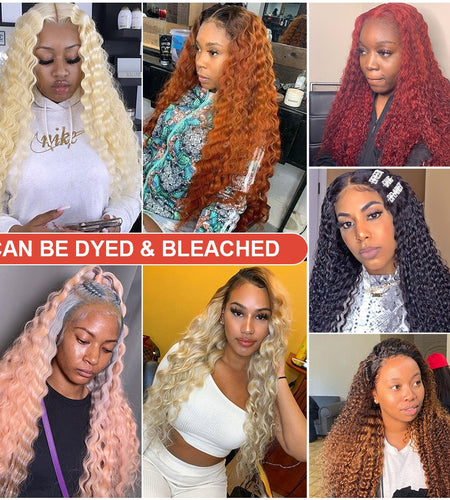 Water Wave Lace Front Wig Full Lace Front Human Hair Wigs 30 34 Inch HD Wet And Wavy Loose Deep Wave Frontal Wig