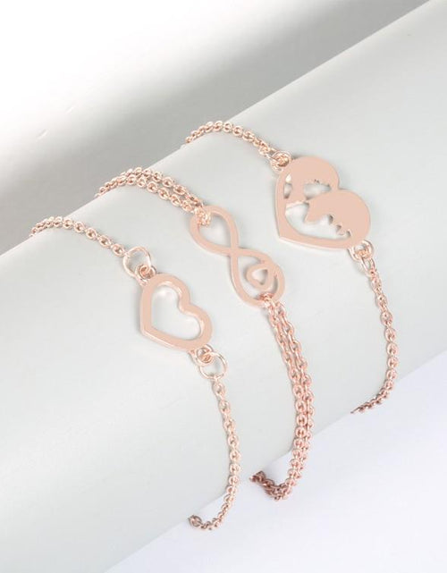 Load image into Gallery viewer, Love &amp; Peace in the World Rose Gold 3 Piece Set
