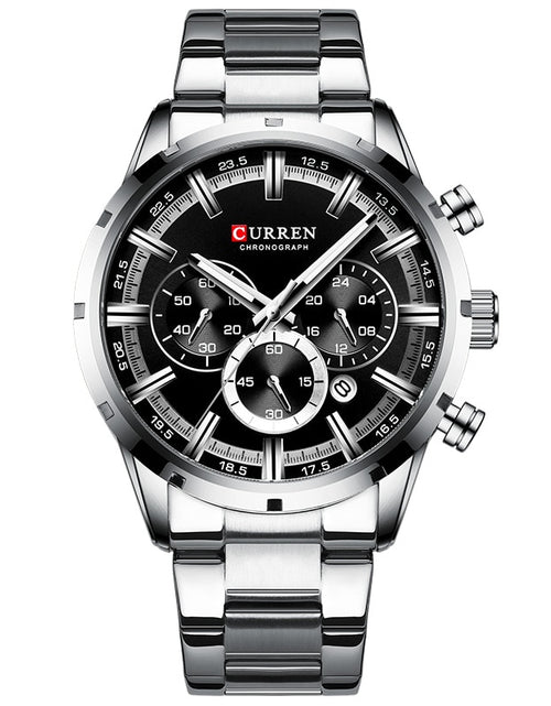 Load image into Gallery viewer, CURREN Men Watch Top Brand Luxury Sports Quartz Mens Watches Full Steel Waterproof Chronograph Wristwatch Men Relogio Masculino
