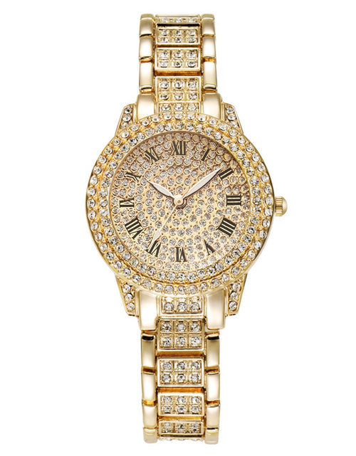 Load image into Gallery viewer, Diamond  Gold Wrist Watches
