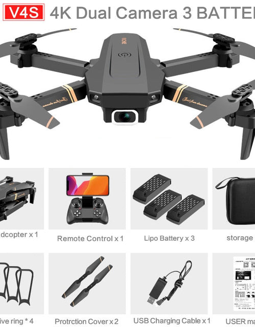 Load image into Gallery viewer, 4DRC V4 WIFI FPV Drone WiFi live video FPV 4K/1080P HD Wide Angle Camera Foldable Altitude Hold Durable RC Quadcopter
