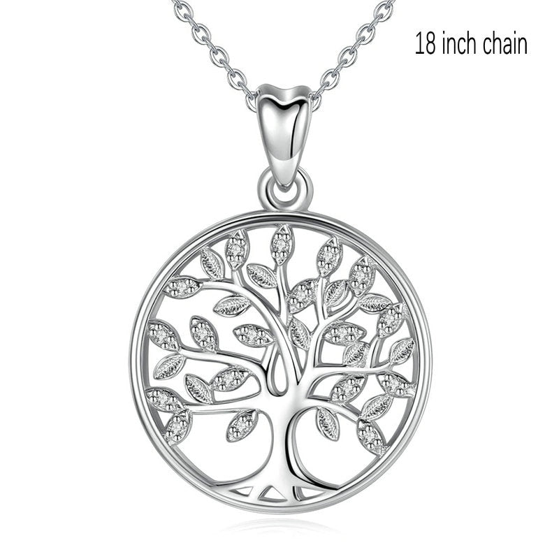 Jewelry Gifts Tree of Life Necklace Sterling Silver Best Wishes to Friend Pendant Jewelry Gifts for Women Men Friends