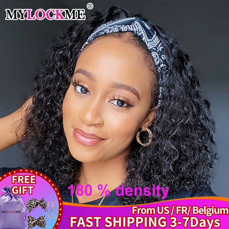 Human Hair Kinky Curly Human Hair Wigs For Women 180% Density