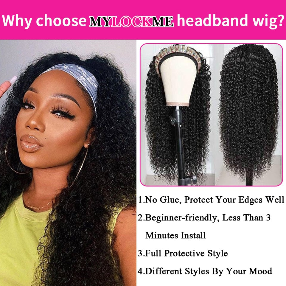 Human Hair Kinky Curly Human Hair Wigs For Women 180% Density