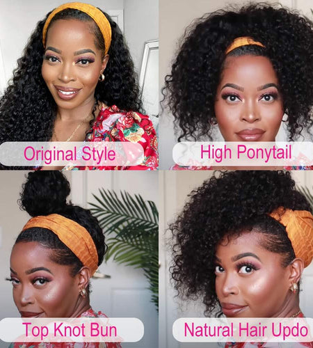 Human Hair Kinky Curly Human Hair Wigs For Women 180% Density