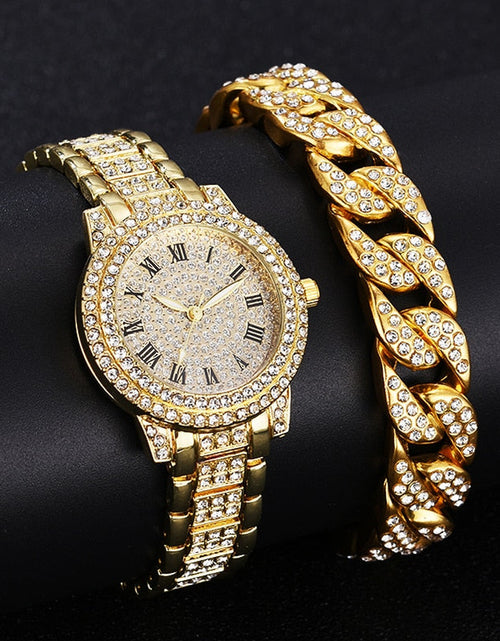 Load image into Gallery viewer, Diamond  Gold Wrist Watches
