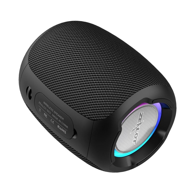 Zealot S53 Mini Bluetooth Speaker Portable Wireless Column Waterproof HIFI Lossless Sound Quality Stereo Subwoofer Loudspeaker