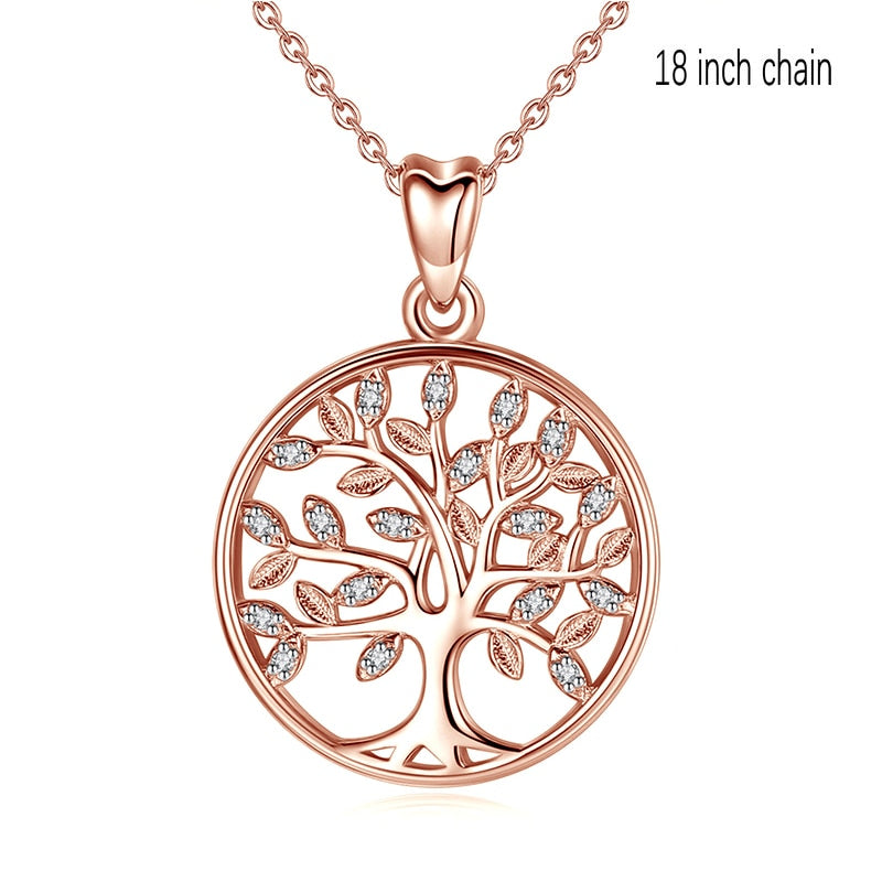 Jewelry Gifts Tree of Life Necklace Sterling Silver Best Wishes to Friend Pendant Jewelry Gifts for Women Men Friends