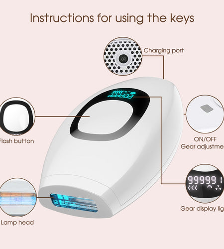[ZS] 5-Level LCD 999,999 Flashes Bikinis IPL Pulses Epilator Painless Laser Hair Removal Facial Professional Depilator Devices